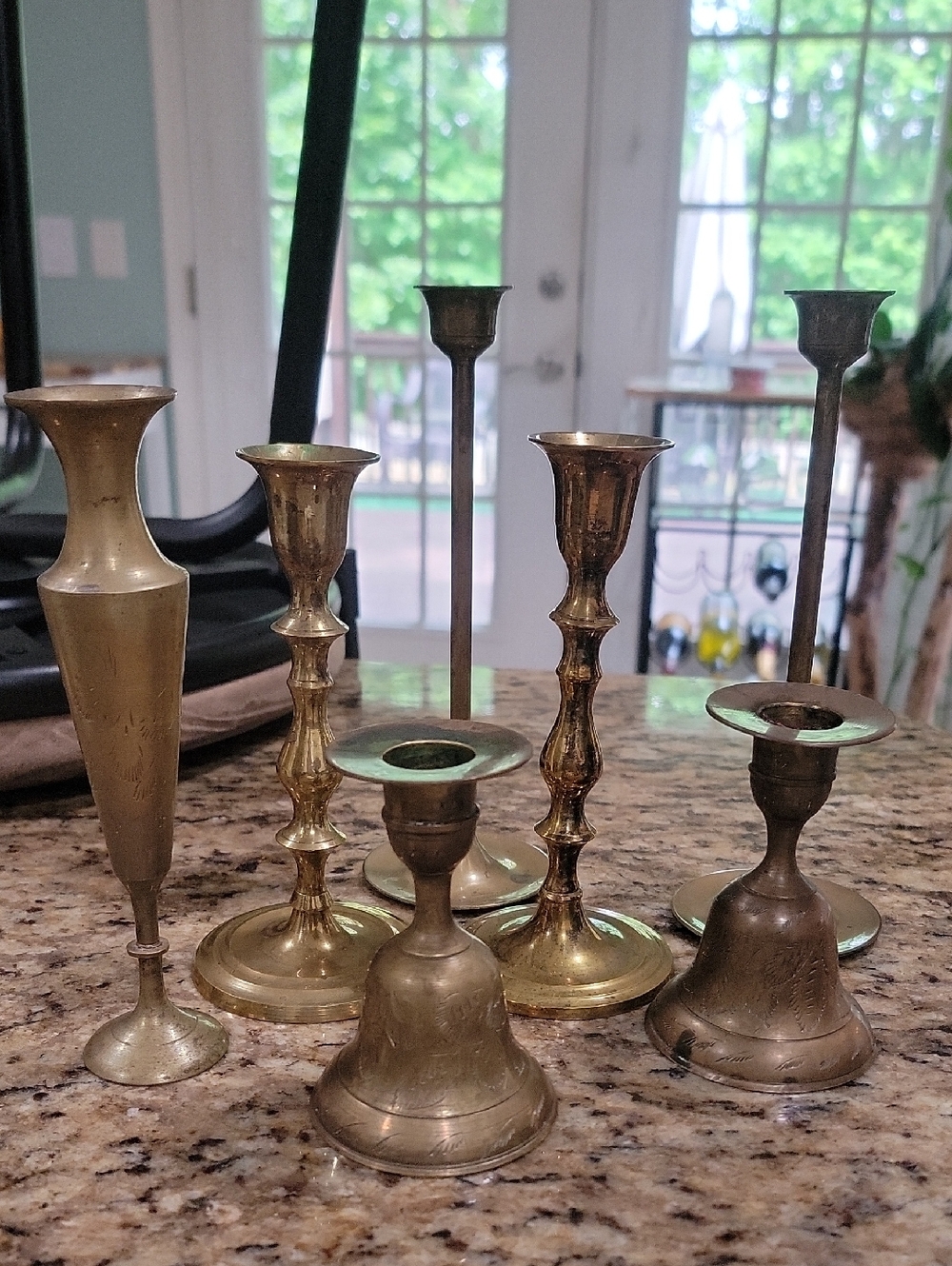 Brass Candle Holders Set - Classic Brass Home Accents